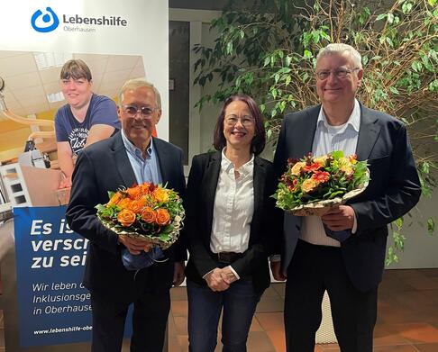 Jürgen Fischer (ehemals Vorsitzender), Verena Birnbacher (Geschäftsführung), Martin Heckmann (Vorsitzender)