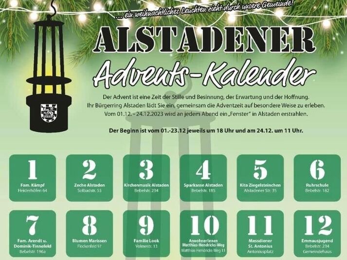 Alstadener Adventskalender am Egon-Berchter-Haus